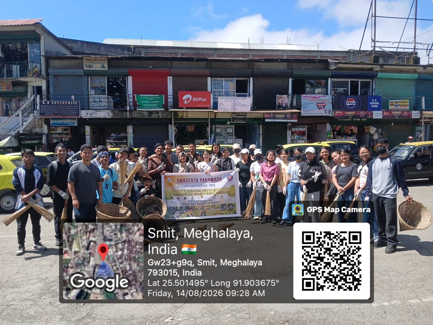 The National Service Scheme (NSS), Shillong College Unit organised a cleaning drive and cleanliness awareness campaign