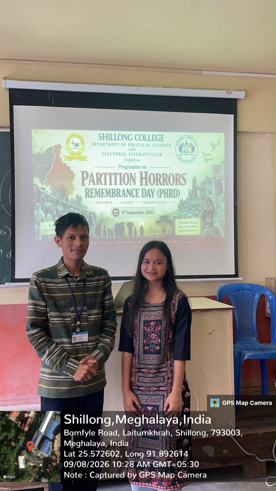 The Department of Political Science in collaboration with the Electoral Literacy Club organised a programme commemorating the Partition