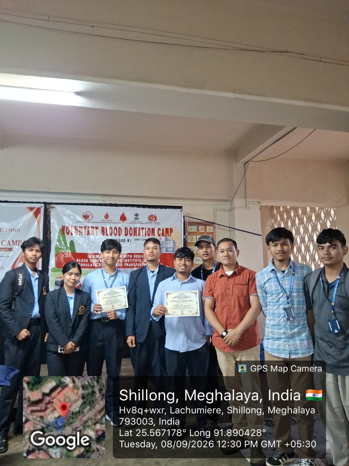 Students of BBA and BCA participated in a Blood Donation Camp at Loreto Convent