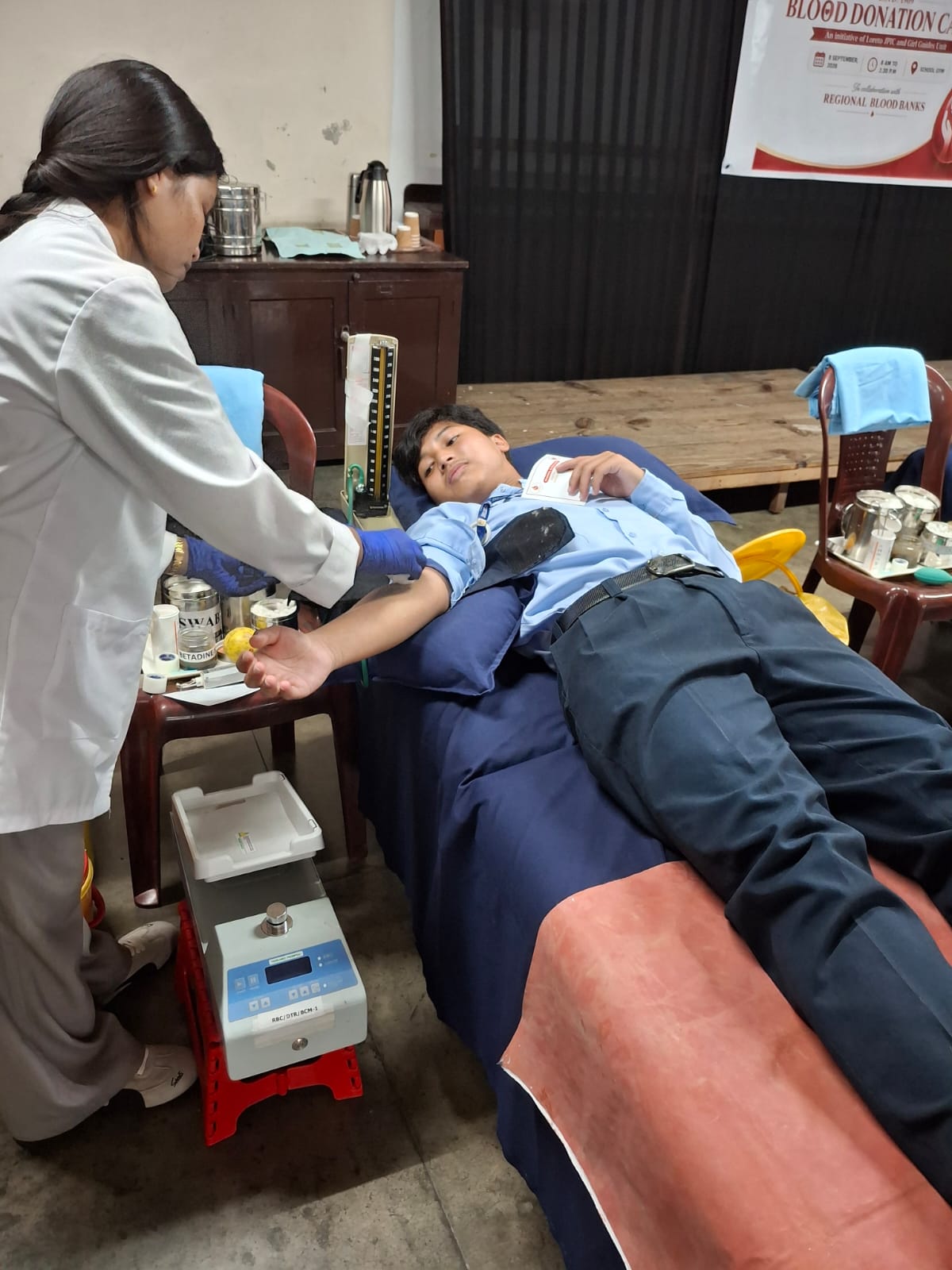 Students of BBA and BCA participated in a Blood Donation Camp at Loreto Convent