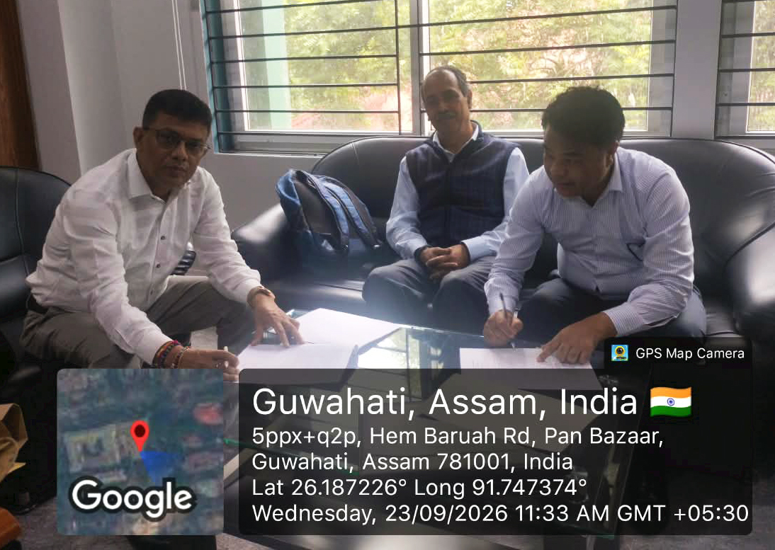 Signing of MoU between Shillong College and Cotton University, Guwahati, Assam 
