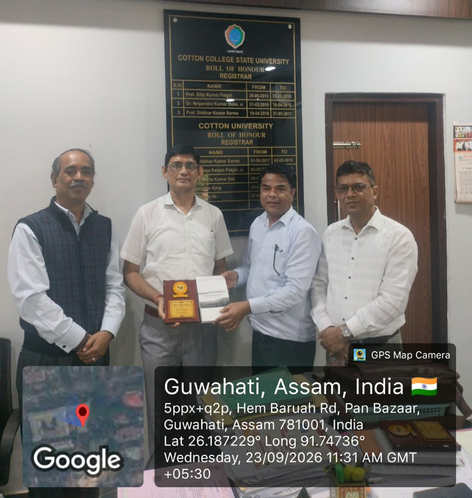 Signing of MoU between Shillong College and Cotton University, Guwahati, Assam 