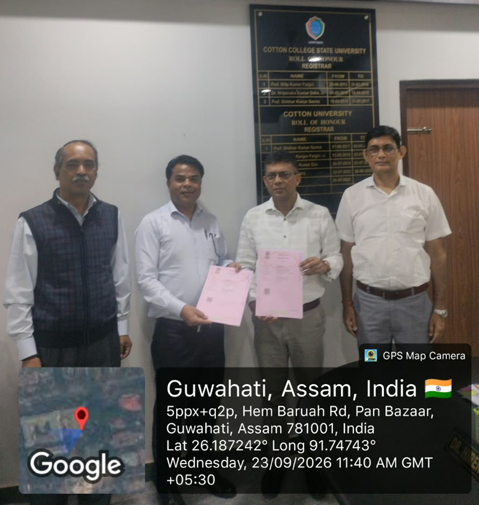 Signing of MoU between Shillong College and Cotton University, Guwahati, Assam 