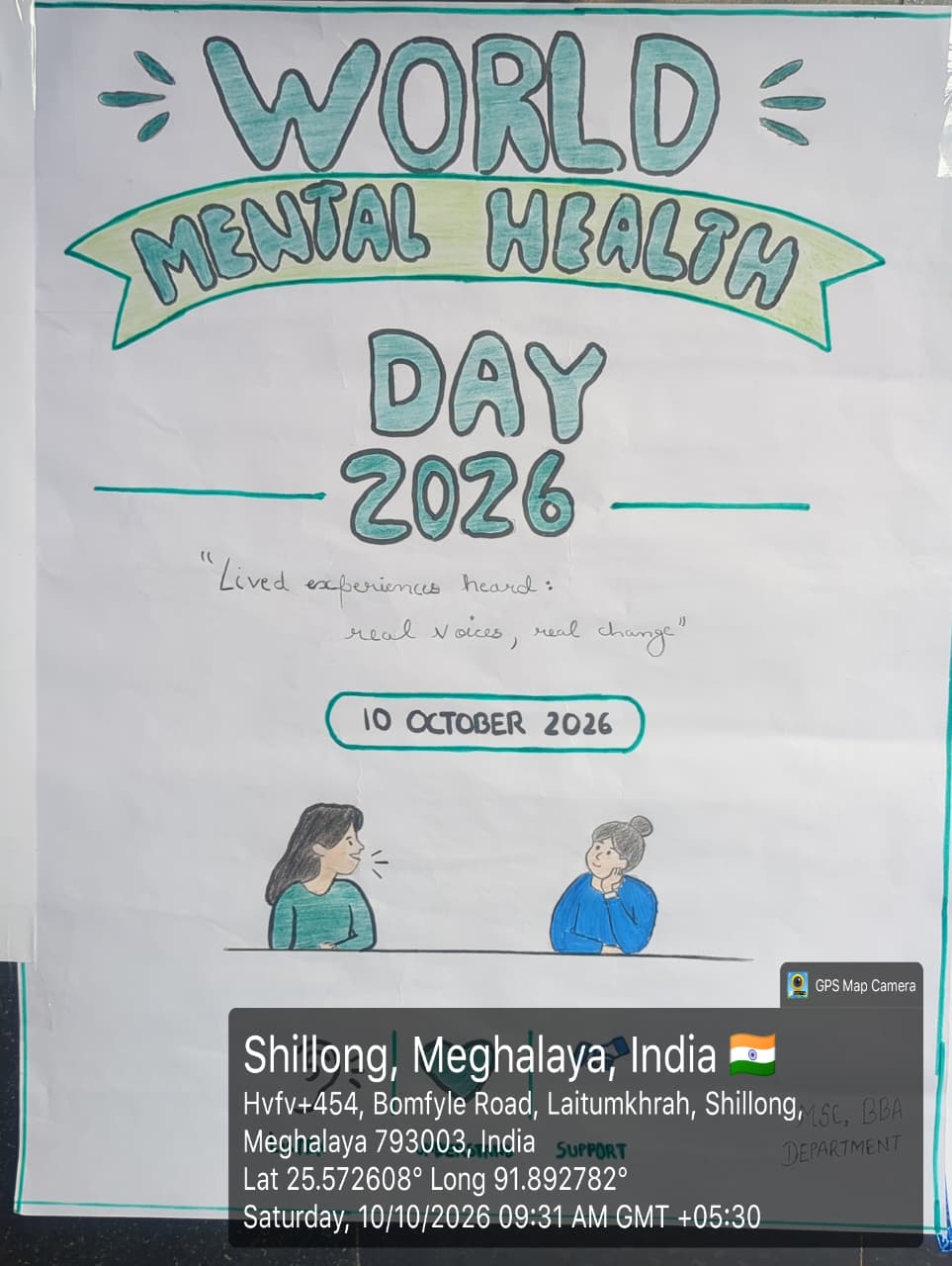 Shillong College observed World Mental Health Day under the theme “Lived experiences heard: real voices, real change”