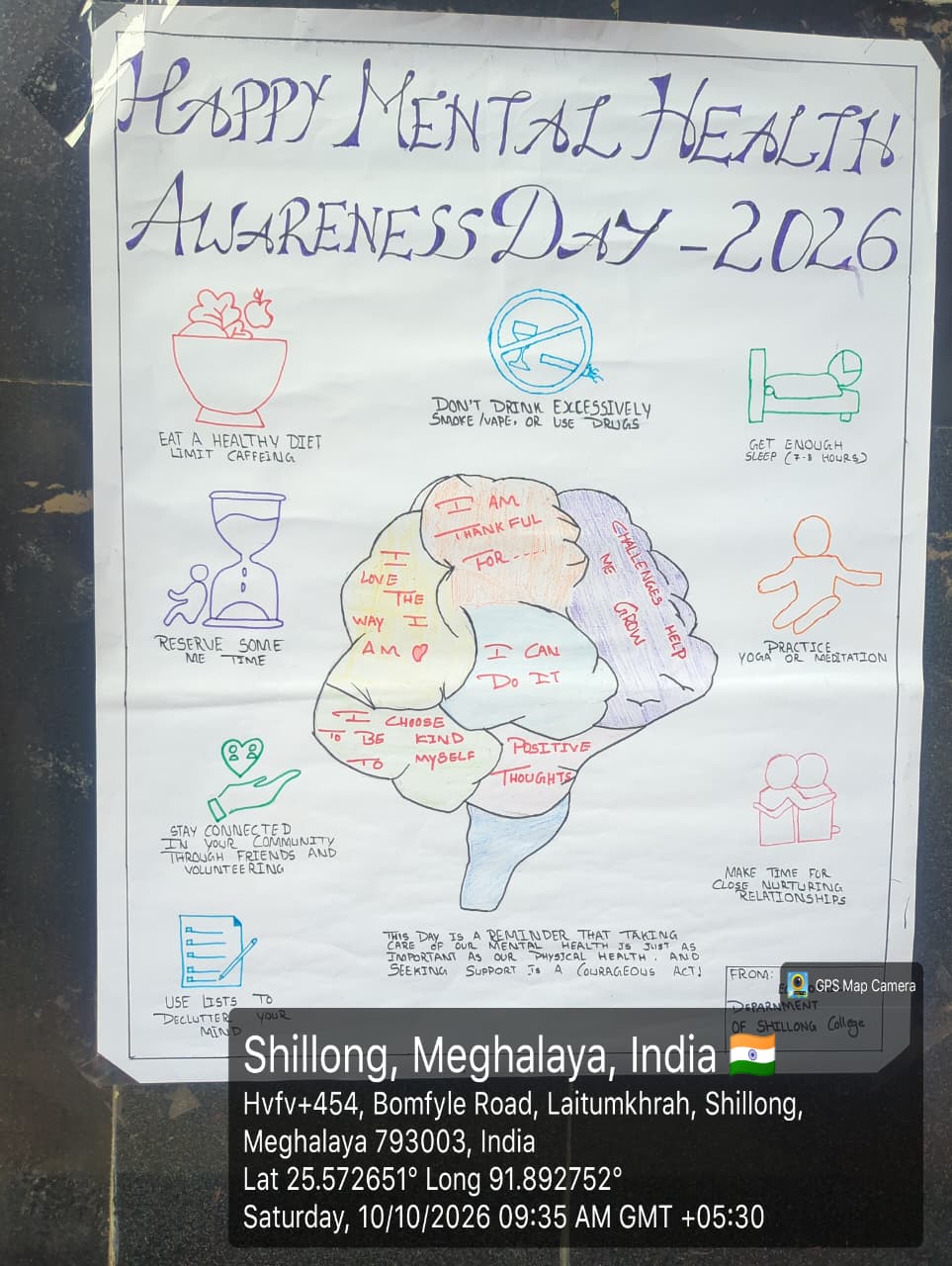 Shillong College observed World Mental Health Day under the theme “Lived experiences heard: real voices, real change”